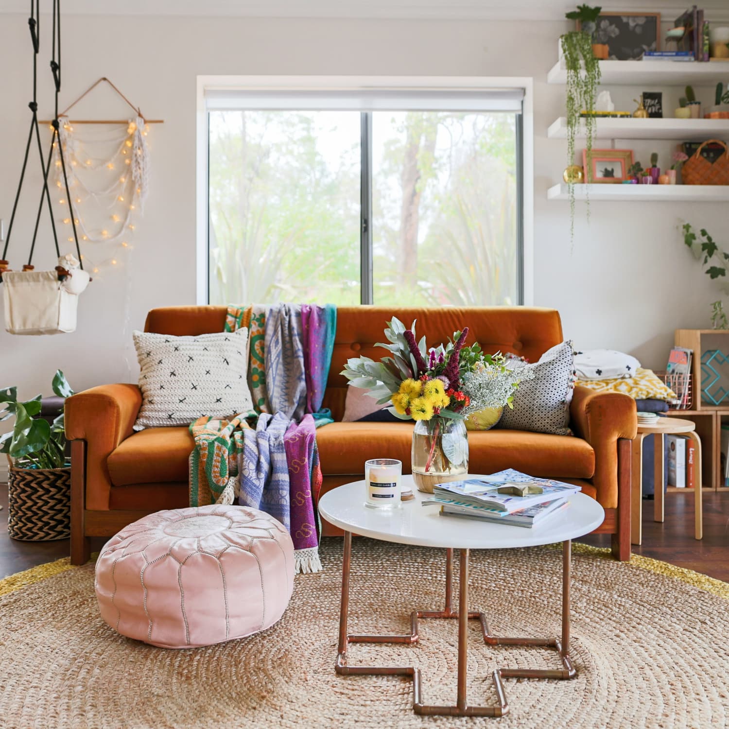 Excel at Extra Seating Living Rooms With Perfect Pouf Placement